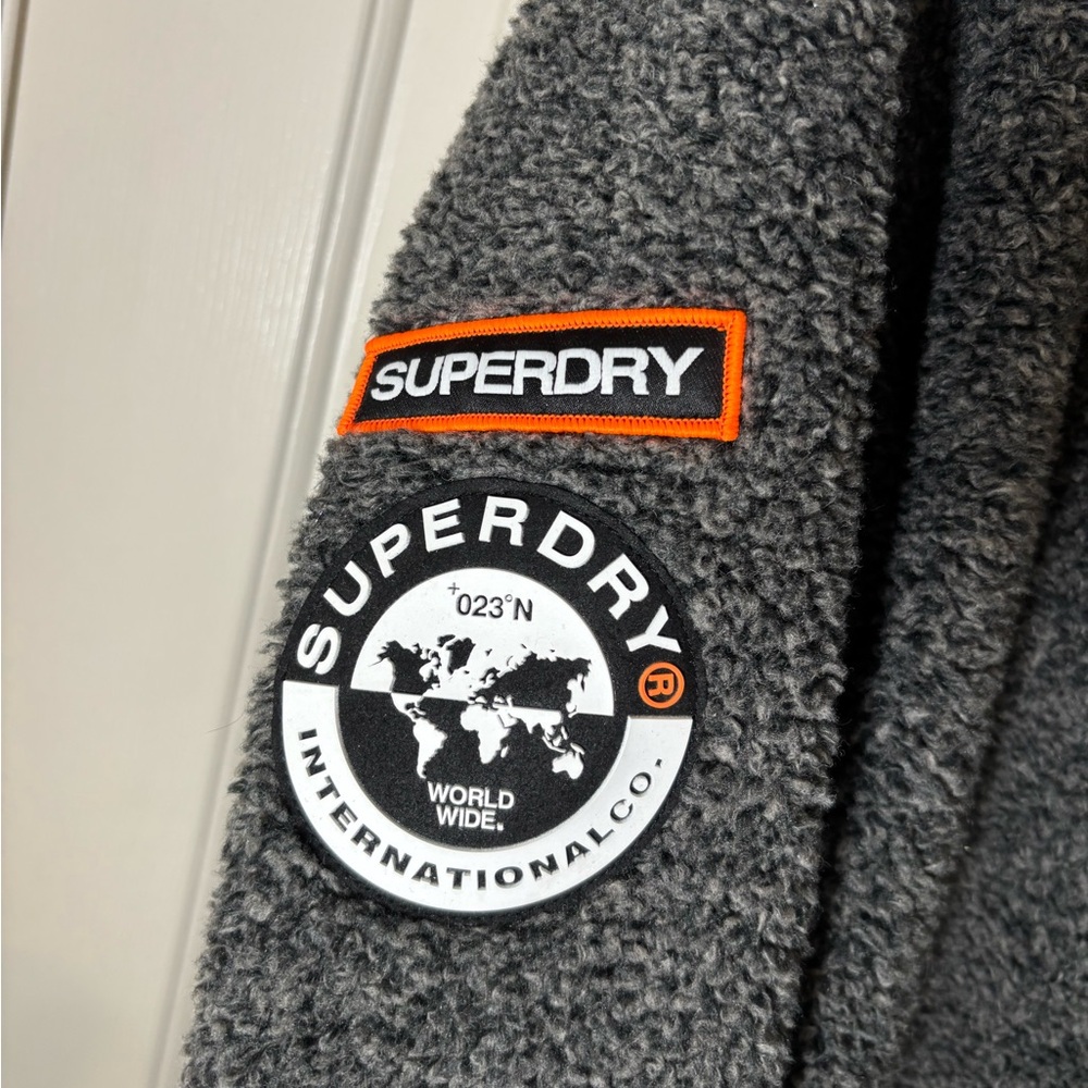 Superdry Gray Mountain Sherpa Zip Hood - Picture 5 of 7